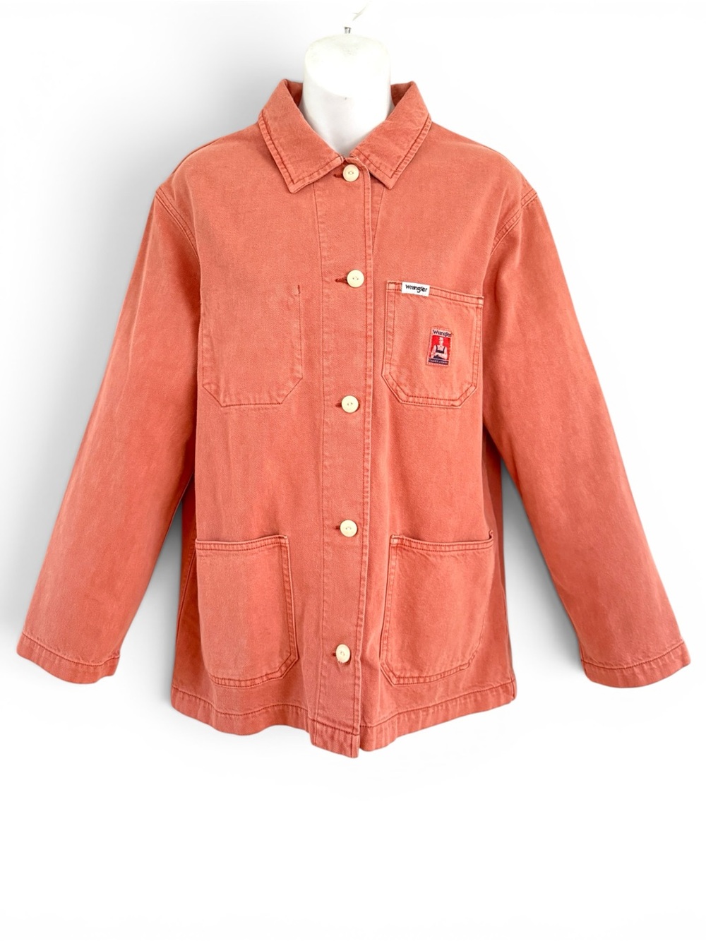 Wrangler chore coat dusty rose color size small Casey Jones Utility Workwear